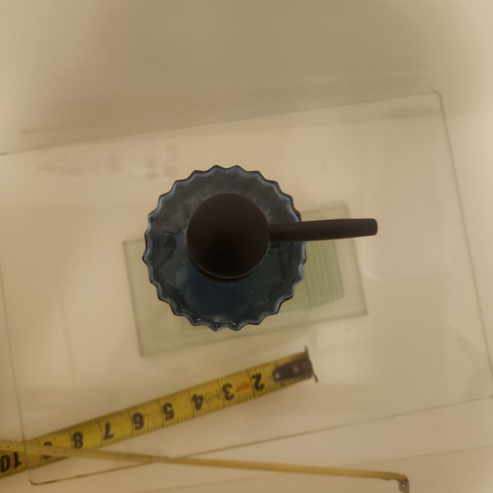Glass Soap Dispenser Ribbed - Picture 3 of 4